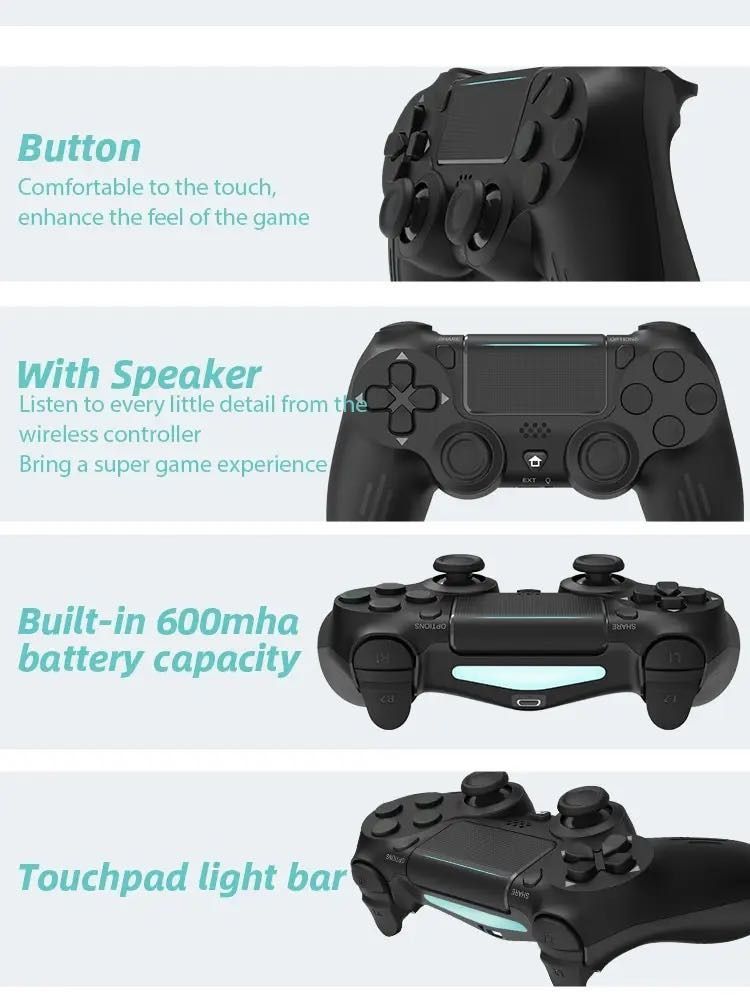 DATA FROG Bluetooth-Compatible Game Controller for PS4/Slim/Pro