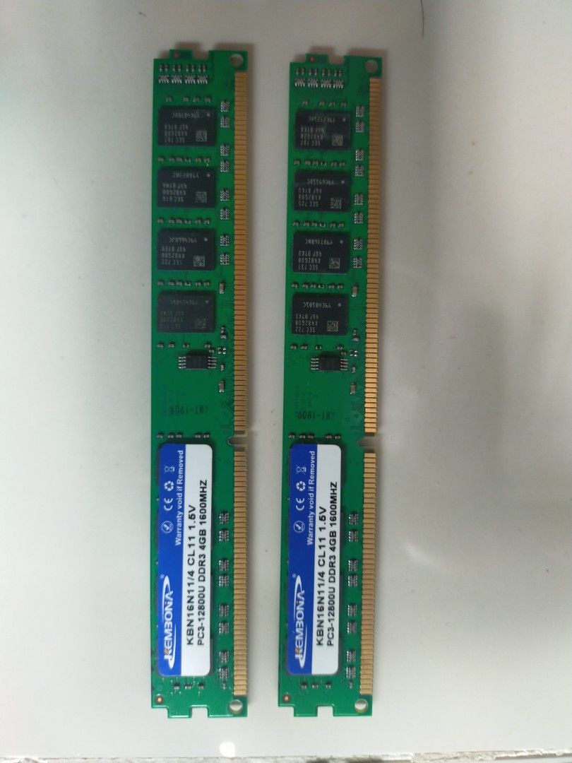 DDR3 RAM 4gb Computers Tech Parts Accessories Computer