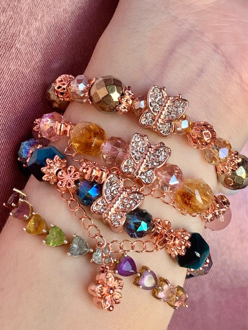Gold and crystal bracelet online