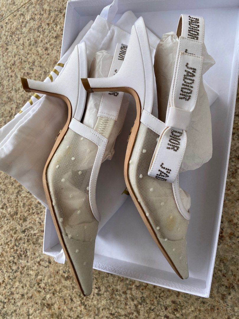 White outlet dior pumps