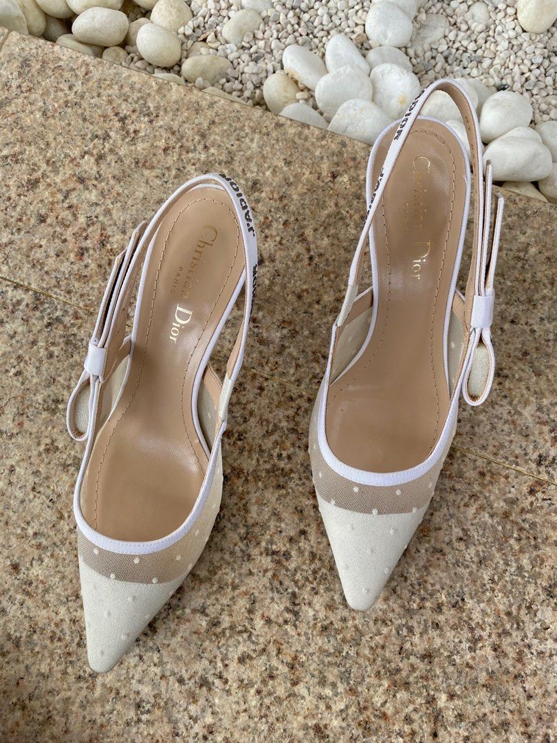 Dior online white slingback