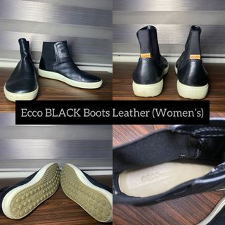 Ecco BLACK Women’s Boots Leather SIZE 36