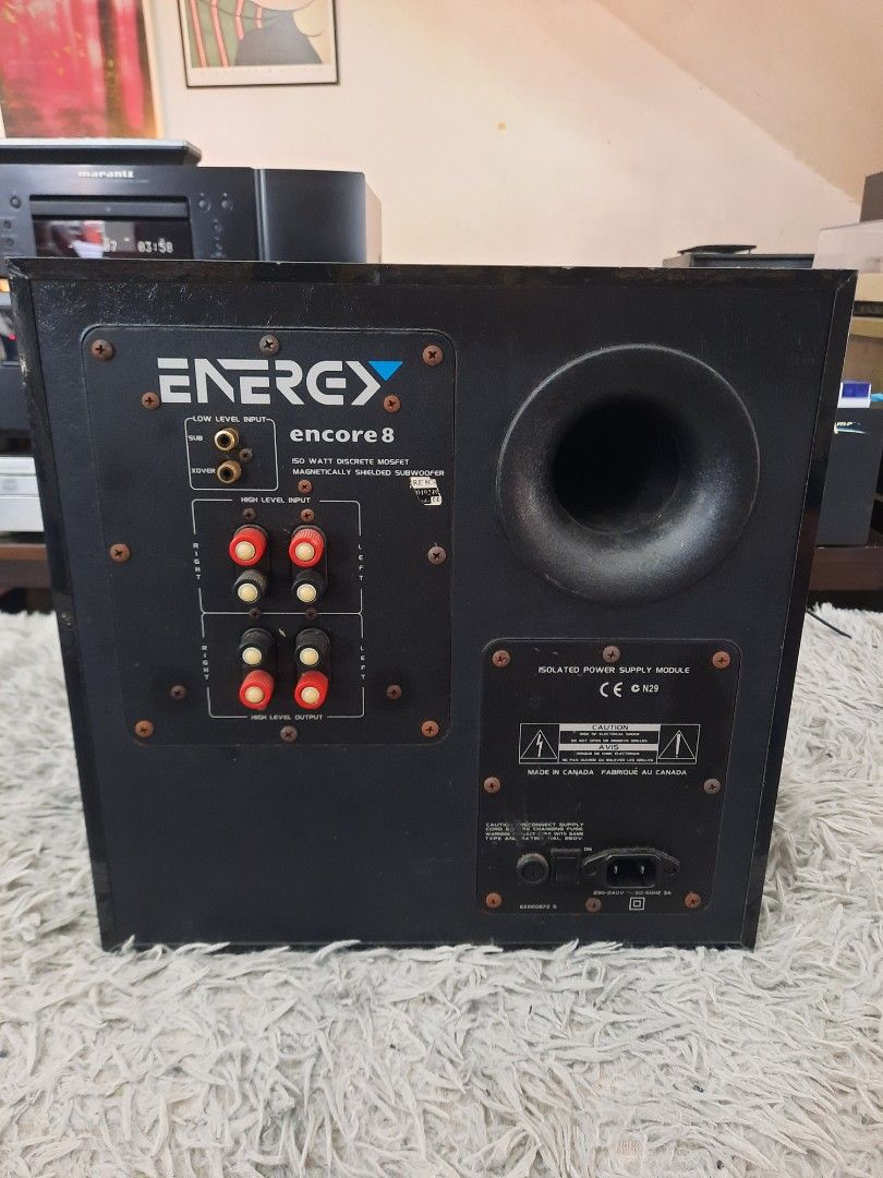 Energy encore 8 power subwoofer, Audio, Soundbars, Speakers