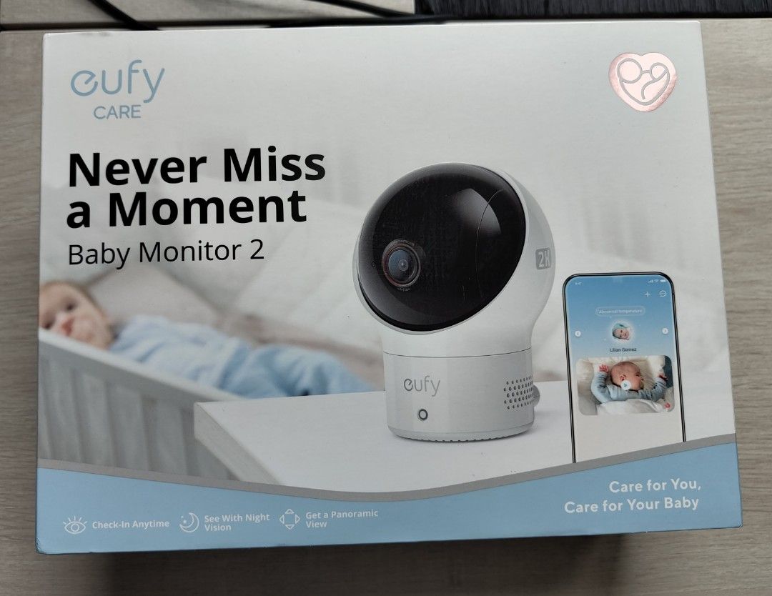 eufy S340 Smart Sock Baby Monitor 2K Camera Track Sleep/Heart Rate