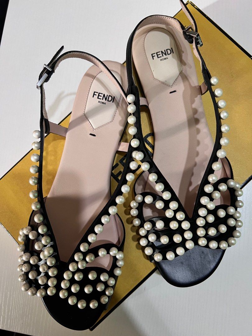Fendi pearl sandals sales