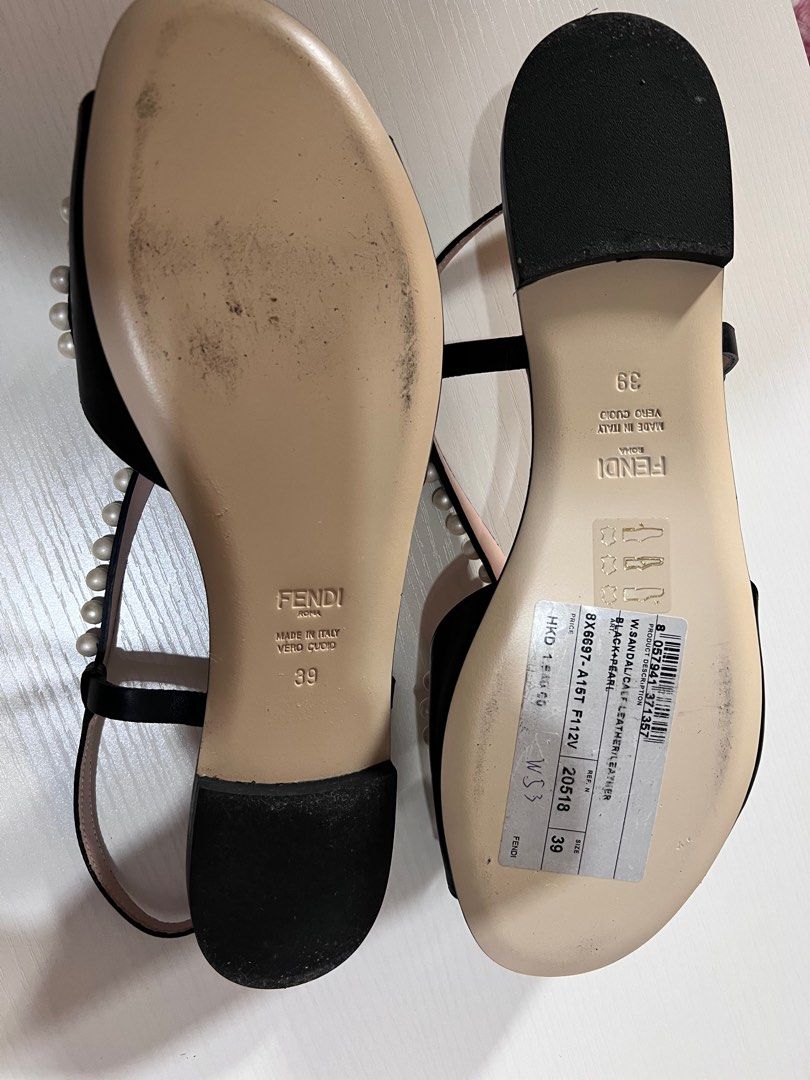 Fendi cheap pearl sandals