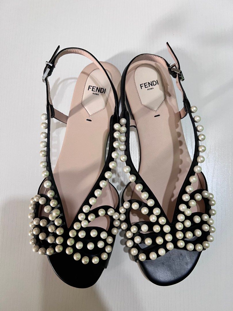 FENDI Pearl sandals NEW Carousell