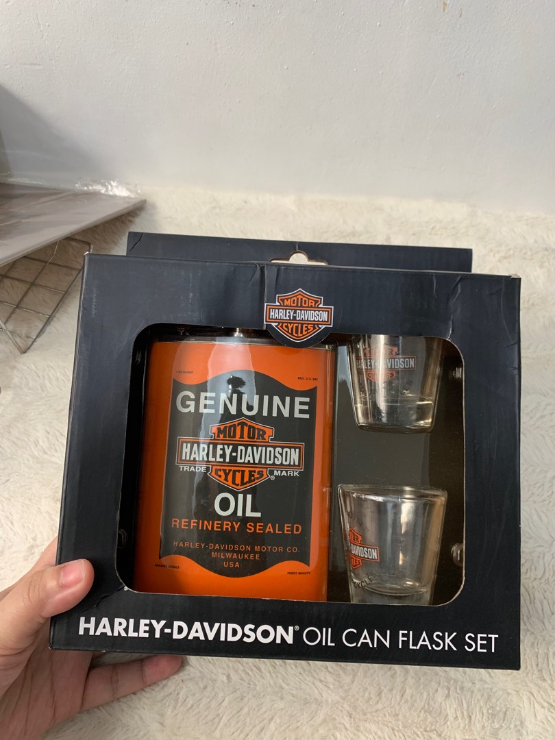 harley davidson flask set