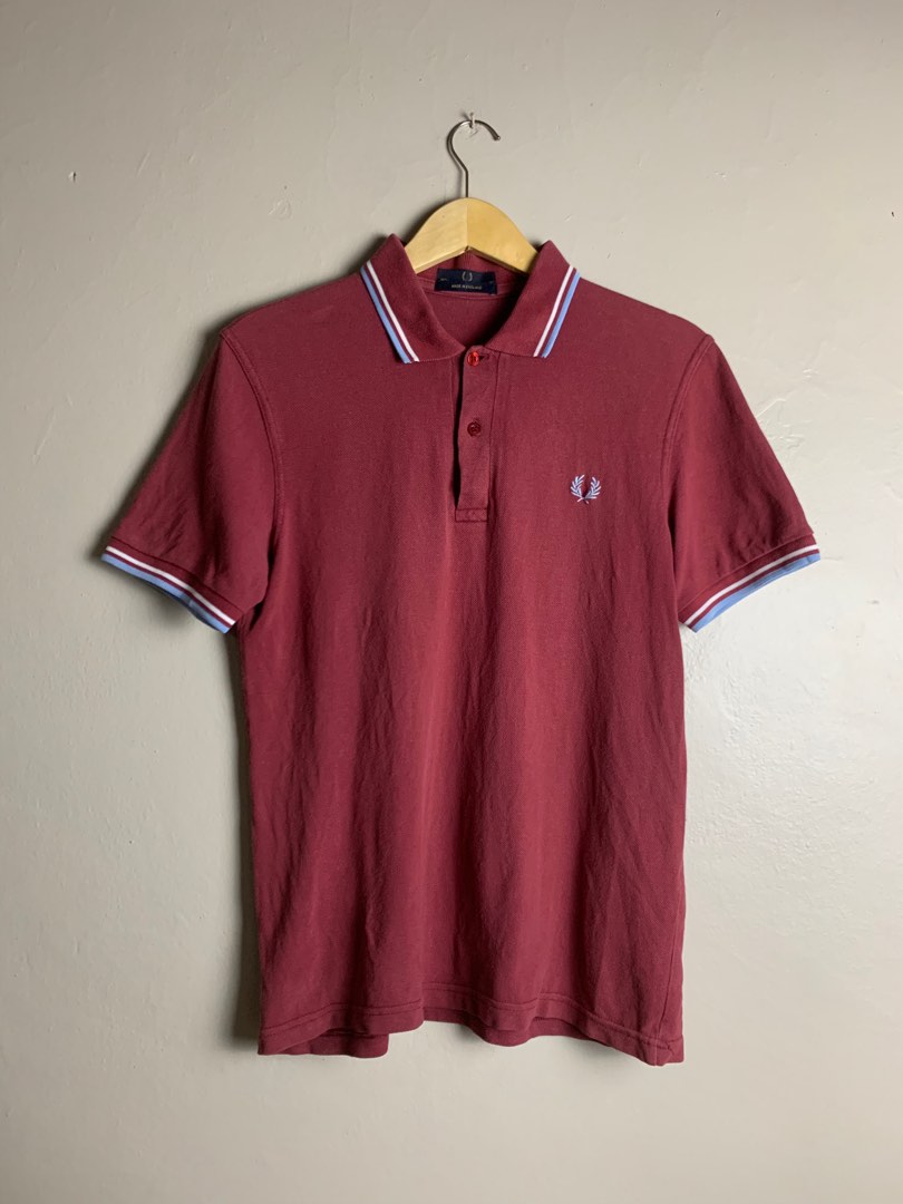Fred Perry Twin Tipped maroon England not barbour baracuta stone island ...