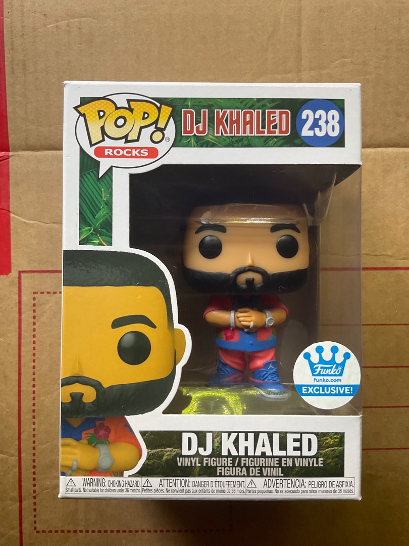 Funko Pop! Rocks - Figurine DJ Khaled #238 (Exclusive) - Collection En Vinyle, Personnage Musique - 9