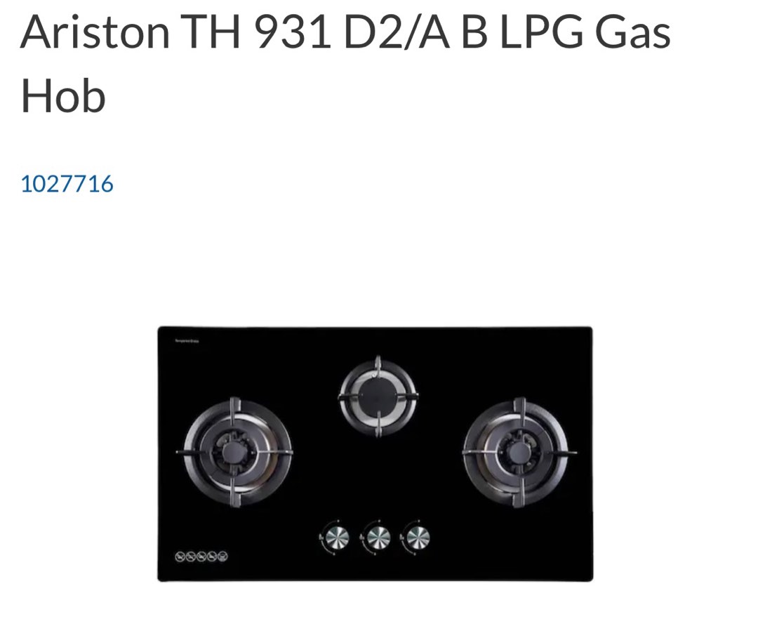 Gas Hob, TV & Home Appliances, Kitchen Appliances, Hobs & Hoods on