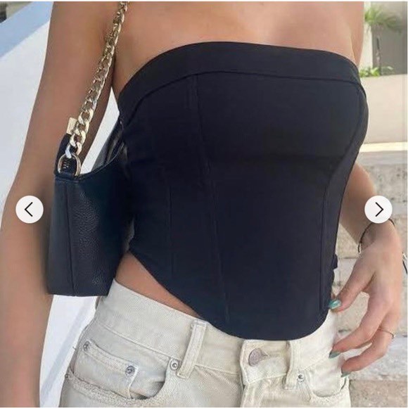 Gold Corset Tube Top