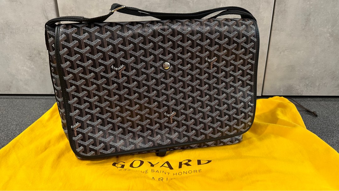 Goyard Black Goyardine Capetien Messenger Bag, myGemma
