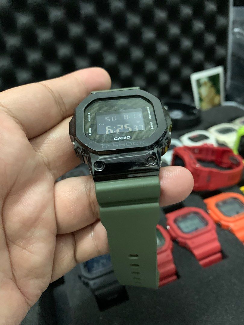 G Shock Camo GM 5600 Metal Bezel Men s Fashion Watches
