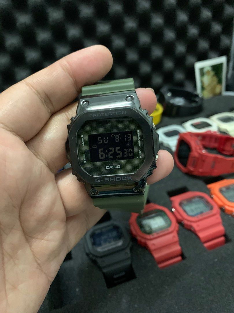 G Shock Camo GM 5600 Metal Bezel Men s Fashion Watches