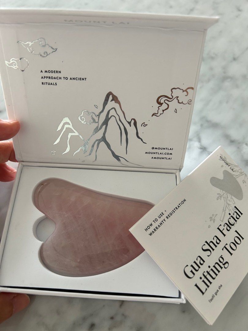 Gua Sha Facial Lifting Tool Rose Quartz, Beauty & Personal Care, Face