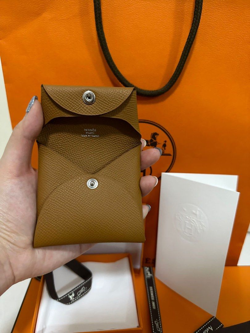 Hermes Bastia GOLD Coin Pouch, Luxury, Bags & Wallets on Carousell