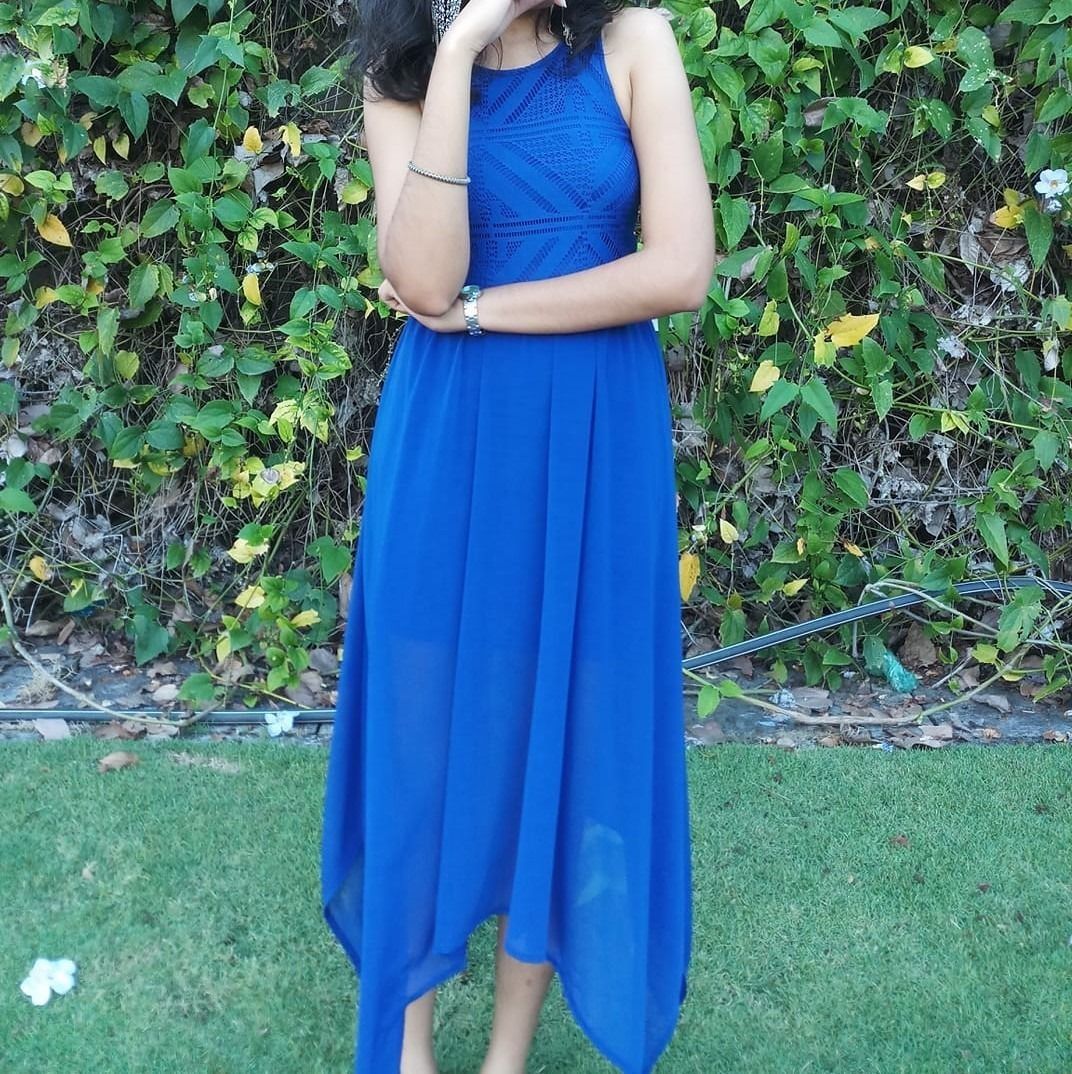 H&m high outlet low dress