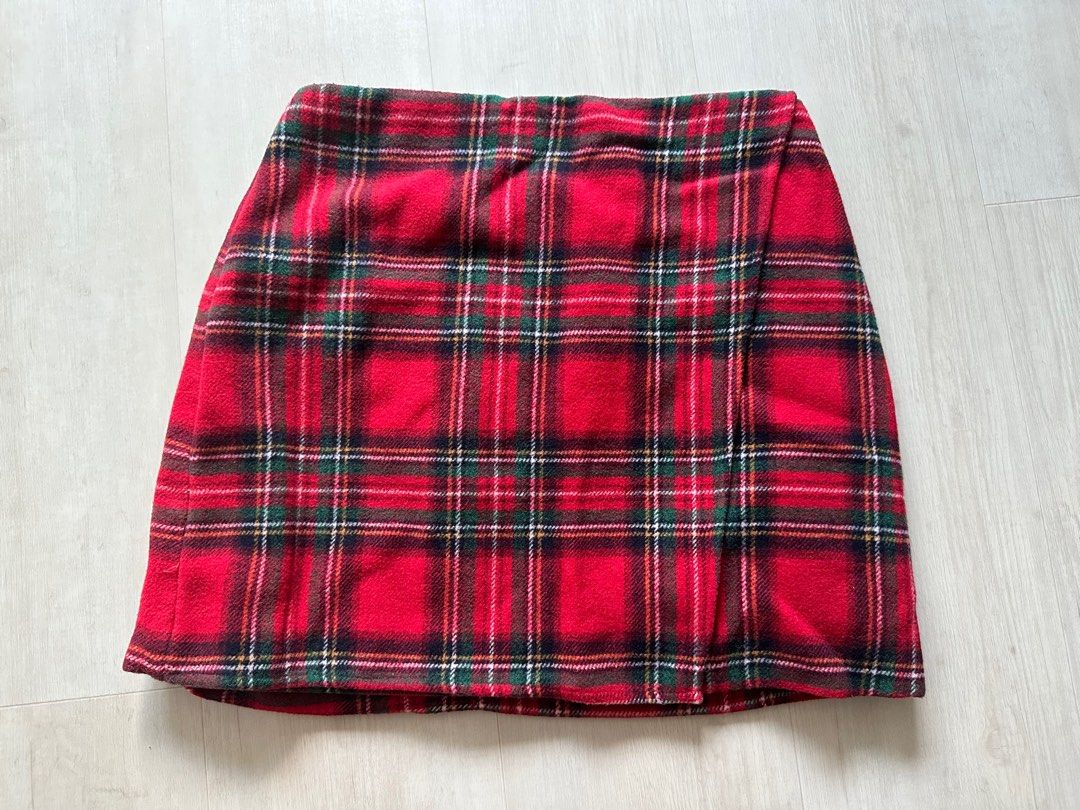 Gingham sales skirt hollister