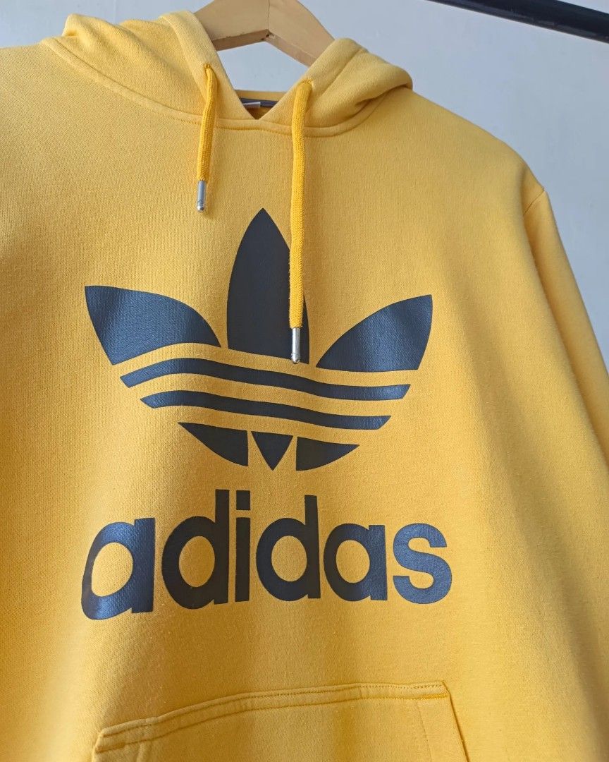 Clothing Adidas Neon Yellow Trefoil Pullover Hoodie HOODIE ADIDAS
