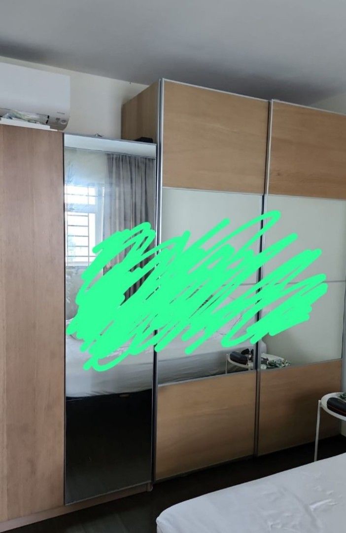 IKEA PAX oak wardrobe with drawers, Furniture & Home Living, Furniture