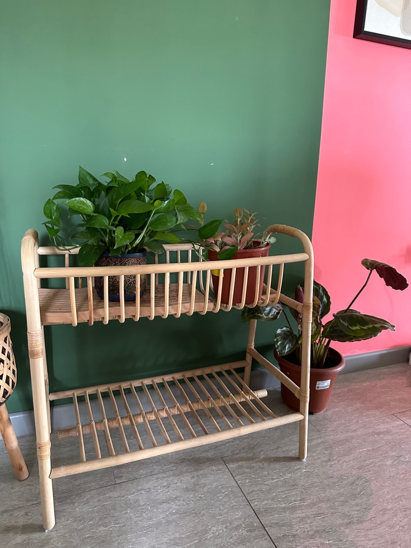 IKEA Plant rack/Plant stand, rattan, Furniture & Home Living, Outdoor