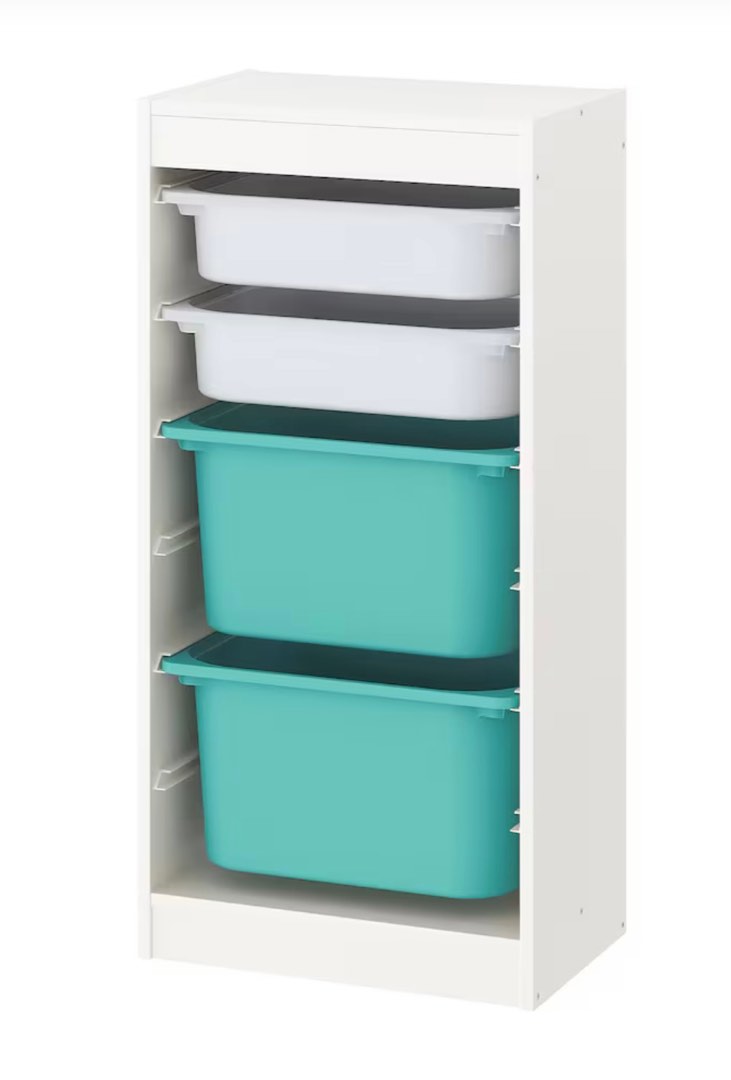 Ikea storage with boxes, Furniture & Home Living, Furniture, Shelves