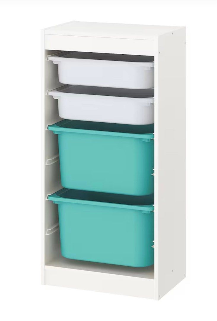 Ikea storage with boxes, Furniture & Home Living, Furniture, Shelves