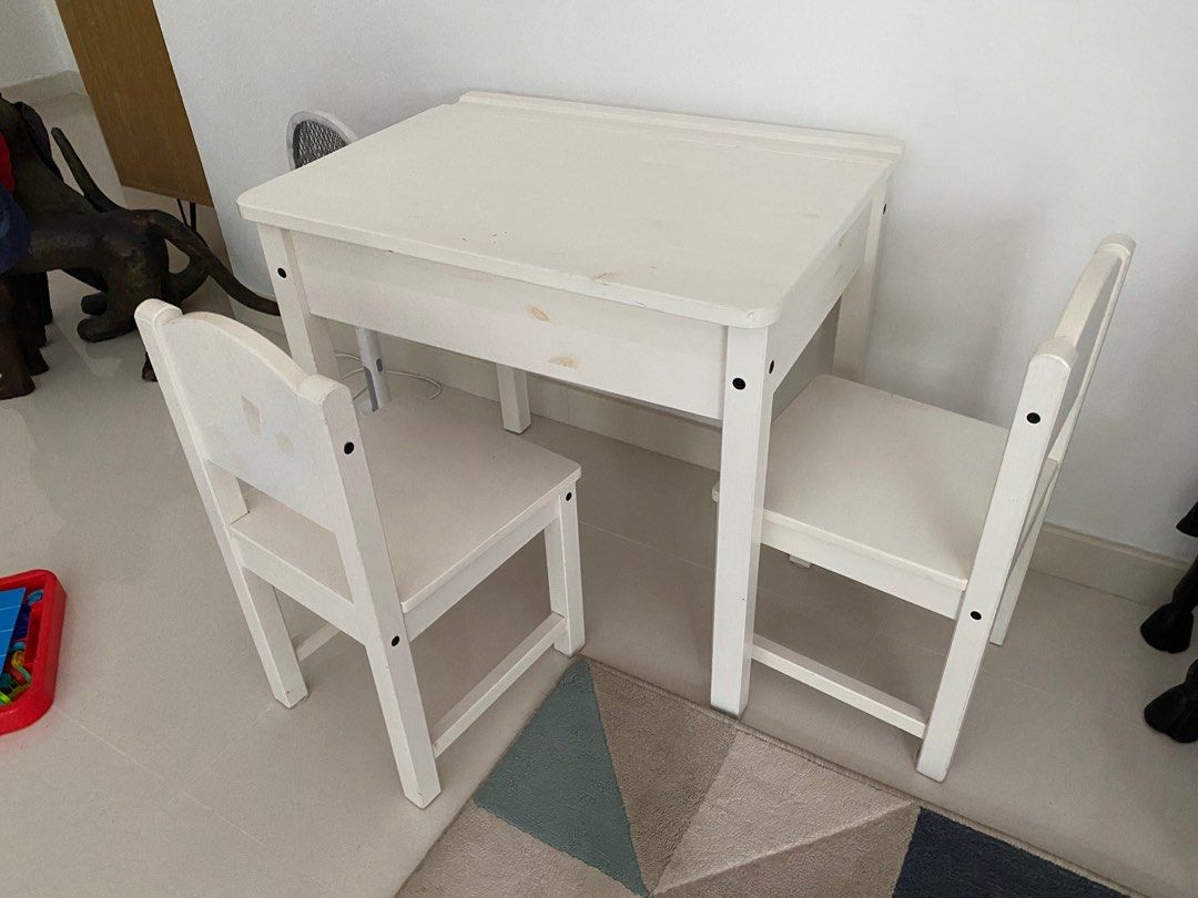 Ikea Sundvik kid desk & 2 chairs, Babies & Kids, Baby Nursery & Kids