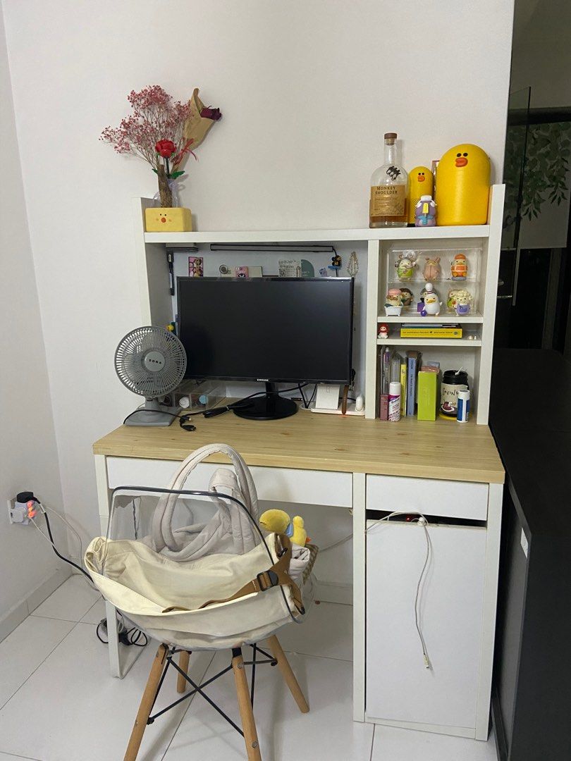 IKEA TABLE WITH DRAWERS, Furniture & Home Living, Furniture, Tables