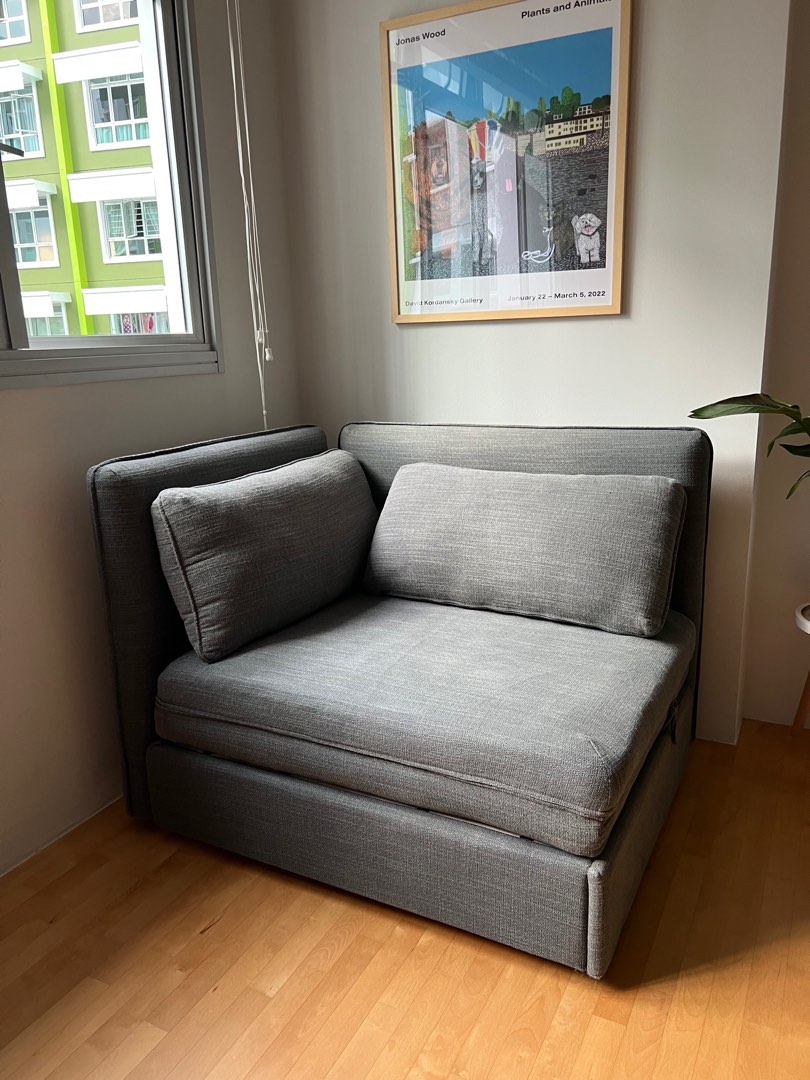 IKEA Vallentuna medium grey sofa bed, Furniture & Home Living