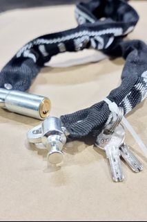 <In Stock> Ebike Chain Lock With Key 800mm Length Bicycle Escooter PMA PMD PAB Orange Tag Blue Tag