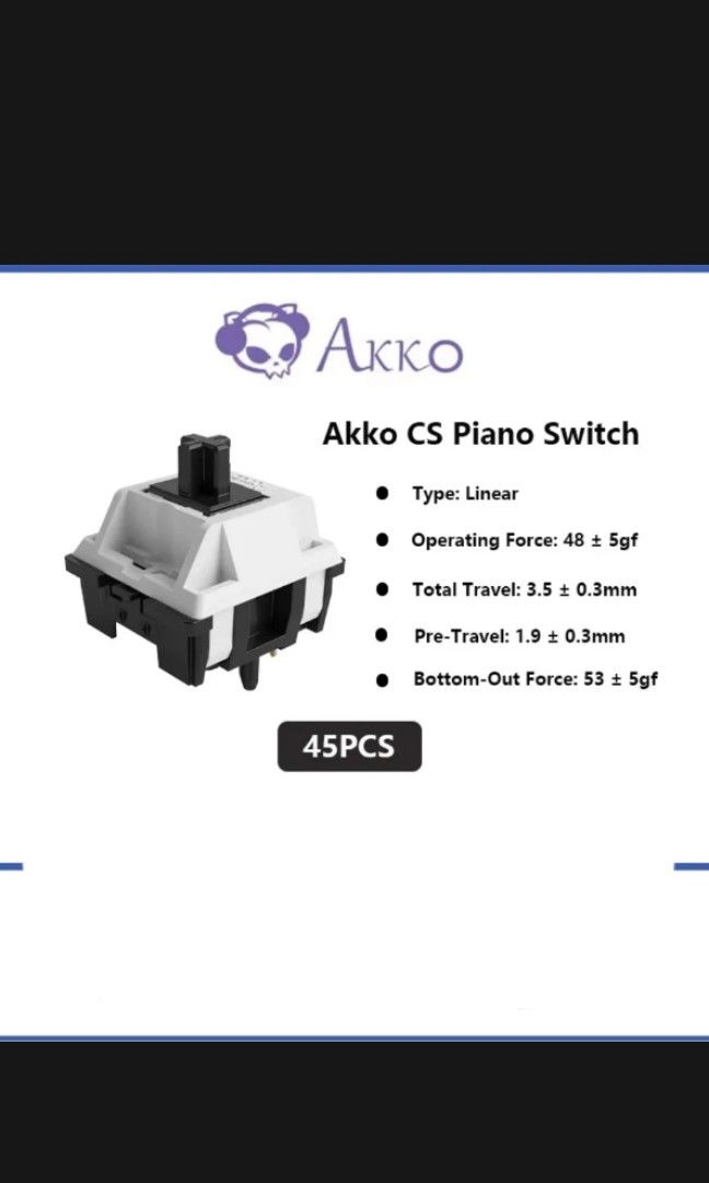 80x AKKO Piano Switches for akko feker keychron redragon skyloong royal