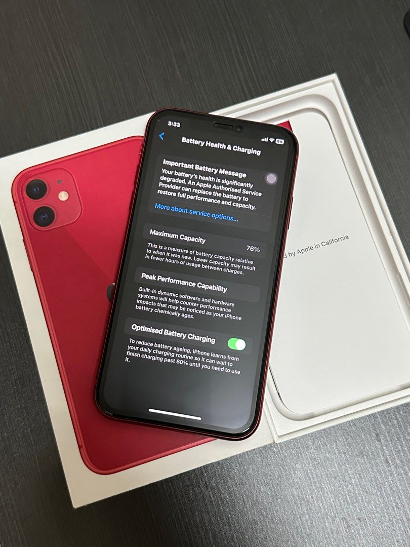 iPhone11 128gb バッテリー76% RED iPhone11 128gb バッテリー76% RED