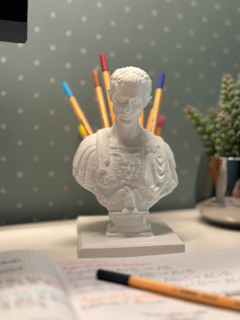 Pencil Holder Julius Caesar 3D Printed, Furniture & Home Living, Home