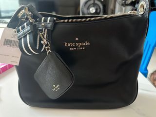 Kate Spade New York Rosie Black Pebbled Leather Zip Crossbody Purse WKR00364