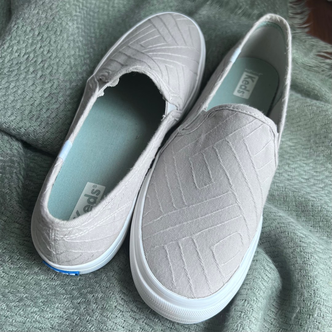 Keds grey sales slip ons