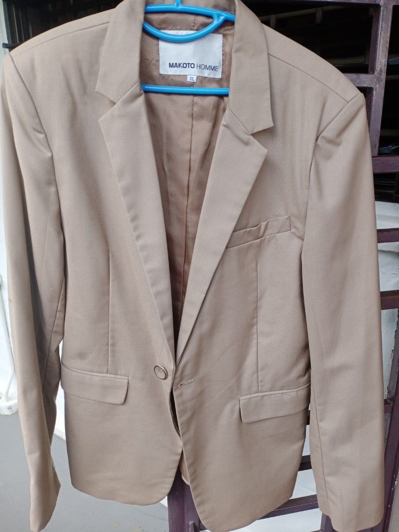Khaki Beige blazer coat jacket Men s Fashion Coats Jackets and