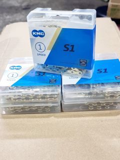 <In Stock> KMC Single Speed Chain S1 112 Heavy Duty Silver Gold Low Maintenance Chain Ebike E-Bike PAB Bicycle Fixie Blue Tag Orange Tag