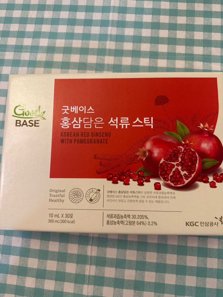 Korean red ginseng with pomegranate, Health & Nutrition, Health ...