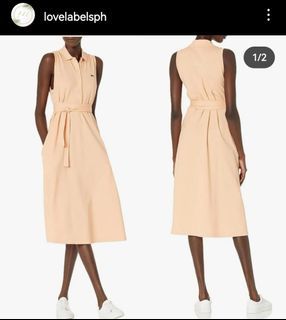 Lacoste light orange polo dress sz 40 L