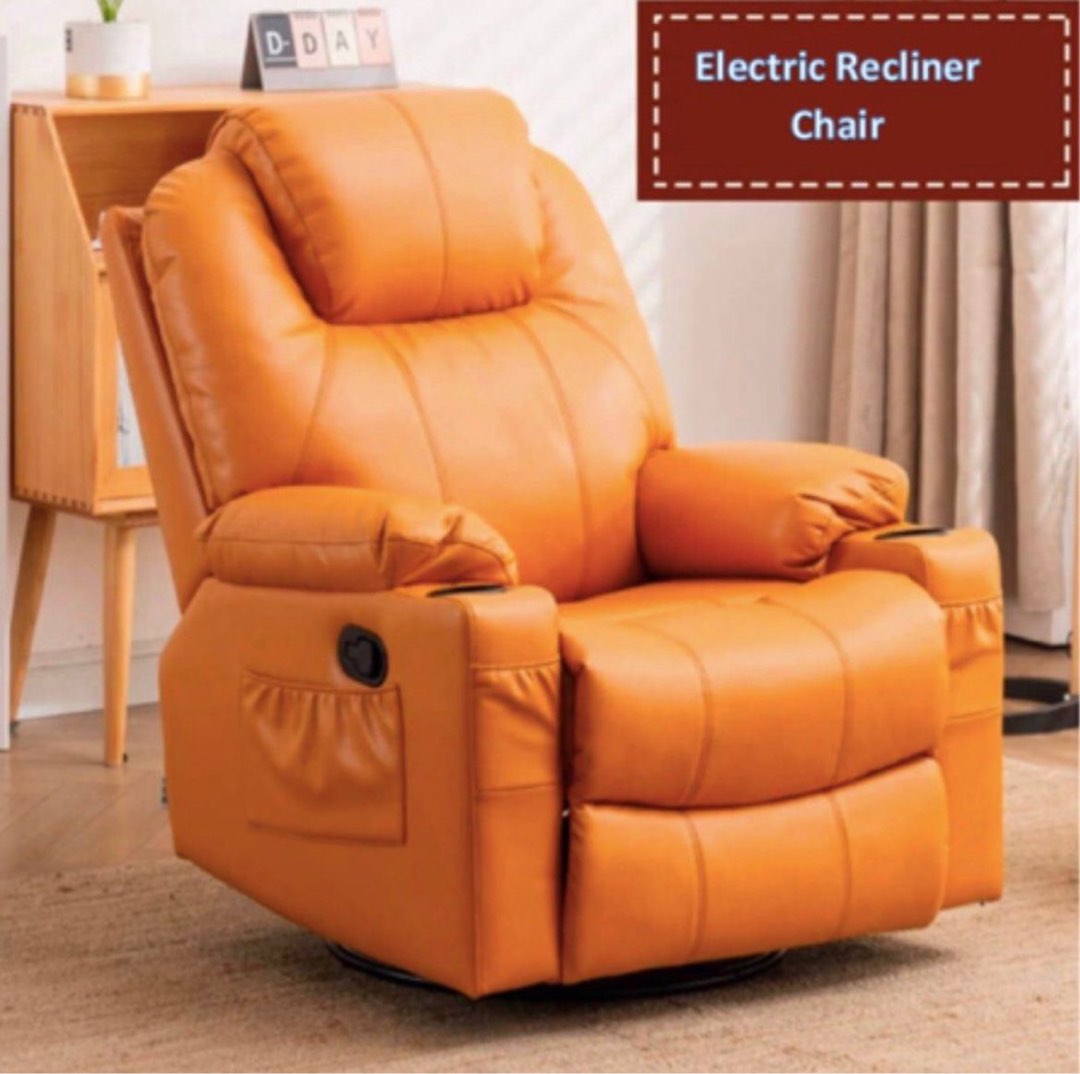 Leather Recliner Sofa, Furniture & Home Living, Furniture, Sofas on