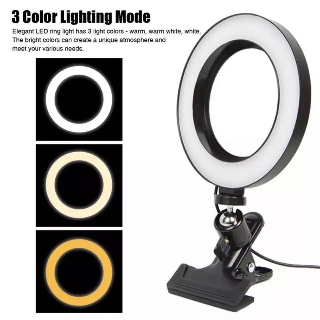 LED selfie ring light, Photography, Photography Accessories, Lighting & Studio Equipment on