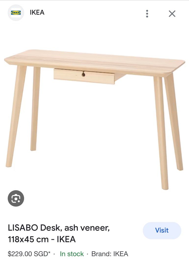 IKEA Light wooden desk, Furniture & Home Living, Furniture, Other Home Furniture on Carousell