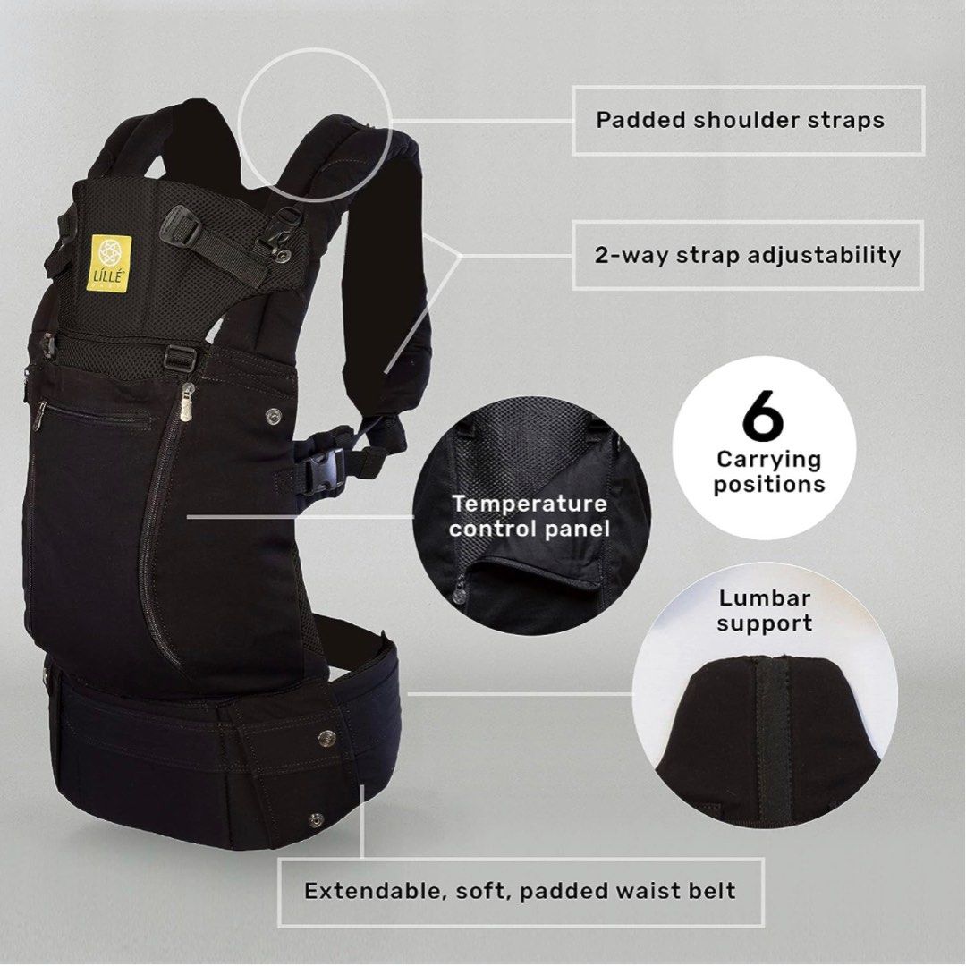 Lillebaby Baby Carrier All Seasons 3D Mesh), Black, Babies