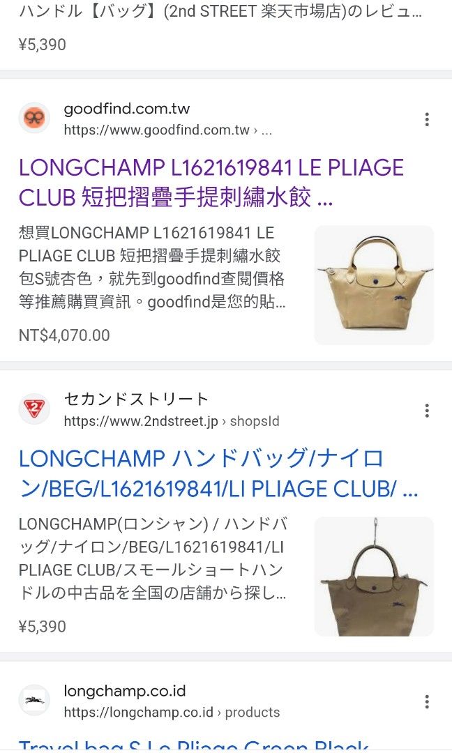 LONGCHAMP CUIR Size Comparison 