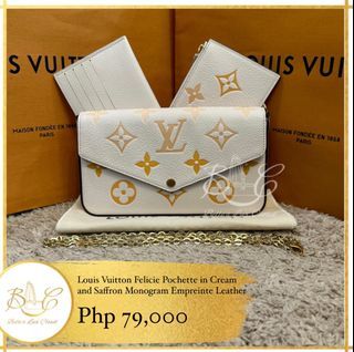 Louis Vuitton Empreinte Monogram Giant Crafty Pochette Felicie Black Creme