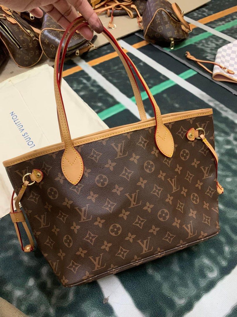 Lv Neverfull Monogram Rose Ballerine