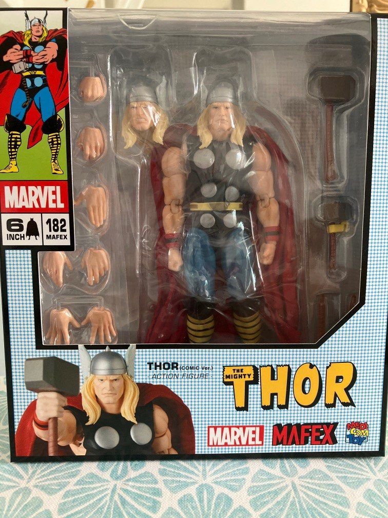 Mafex Thor (No 182. Mjolnir. Comic version action figure. Avengers