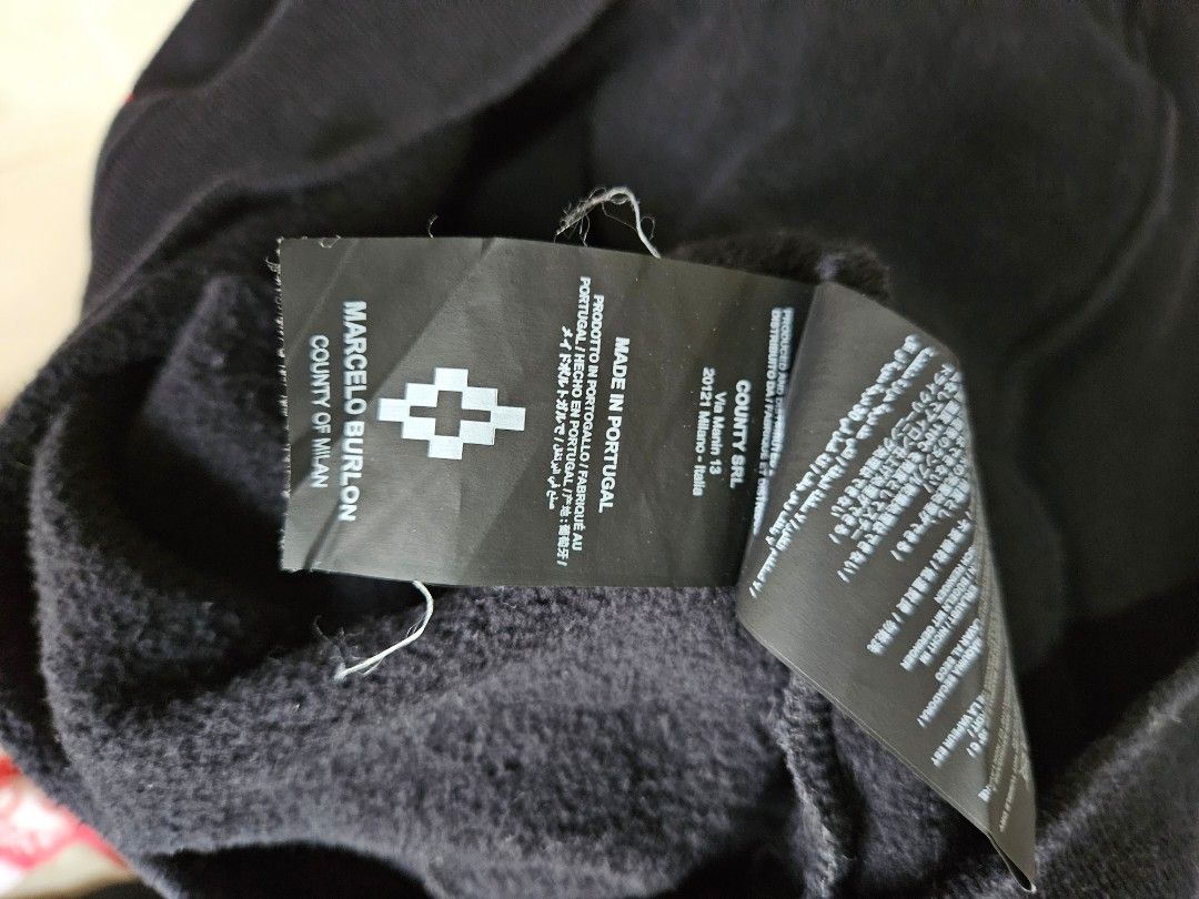 MARCELO BURLON DOGO BLACK HOODIE AUTHENTIC